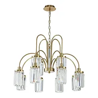 Люстра подвесная Duke 2969-12P Favourite прозрачная на 12 ламп, основание золотое в стиле современный Люстра подвесная Duke 2969-12P Favourite прозрачная на 12 ламп, основание золотое в стиле современный